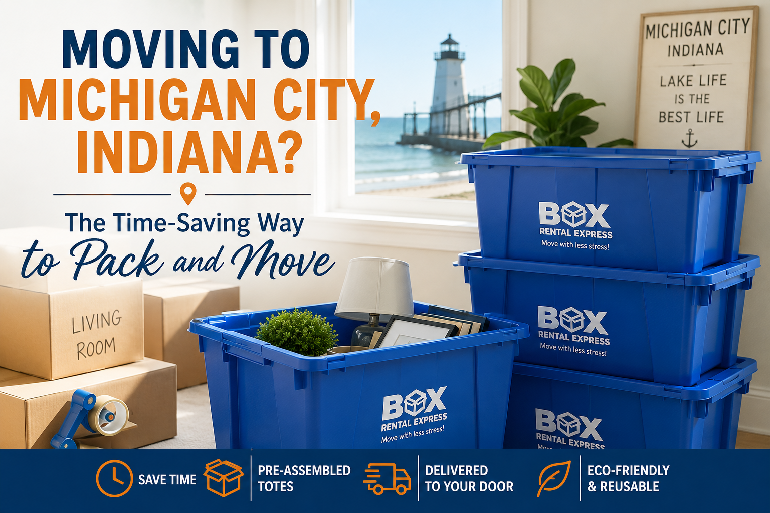 Moving to Michigan City, Indiana? The Time-Saving Way to Pack and Move